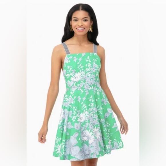 Tuckernuck Lila Apron Pinafore Floral Dress Size Small - Picture 3 of 12